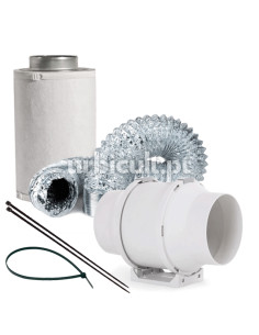 Kit Extracção + Filtro Anti-Odores Pure Factory 150