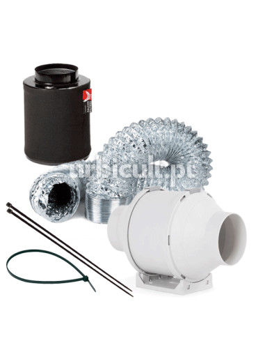 Kit Extracção + Filtro Anti-Odores Falcon 100 | Kits de Extracção / Anti-Odores 