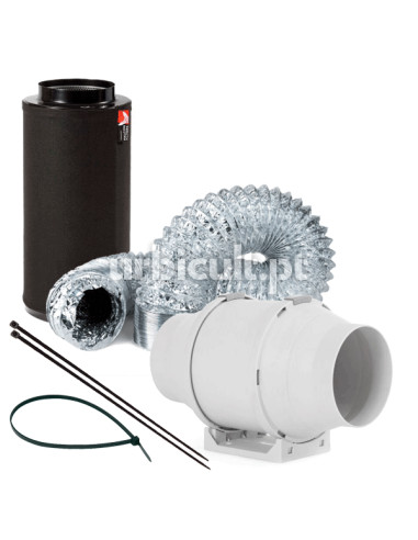 Kit Extracção + Filtro Anti-Odores Falcon 125 | Kits de Extracção / Anti-Odores 